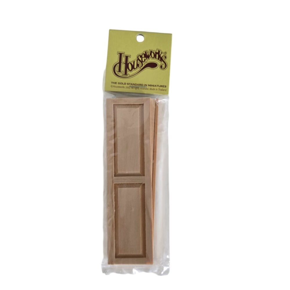 NWT Houseworks 2-Panel Jamestown Shutters 1 pair Doll House Miniature